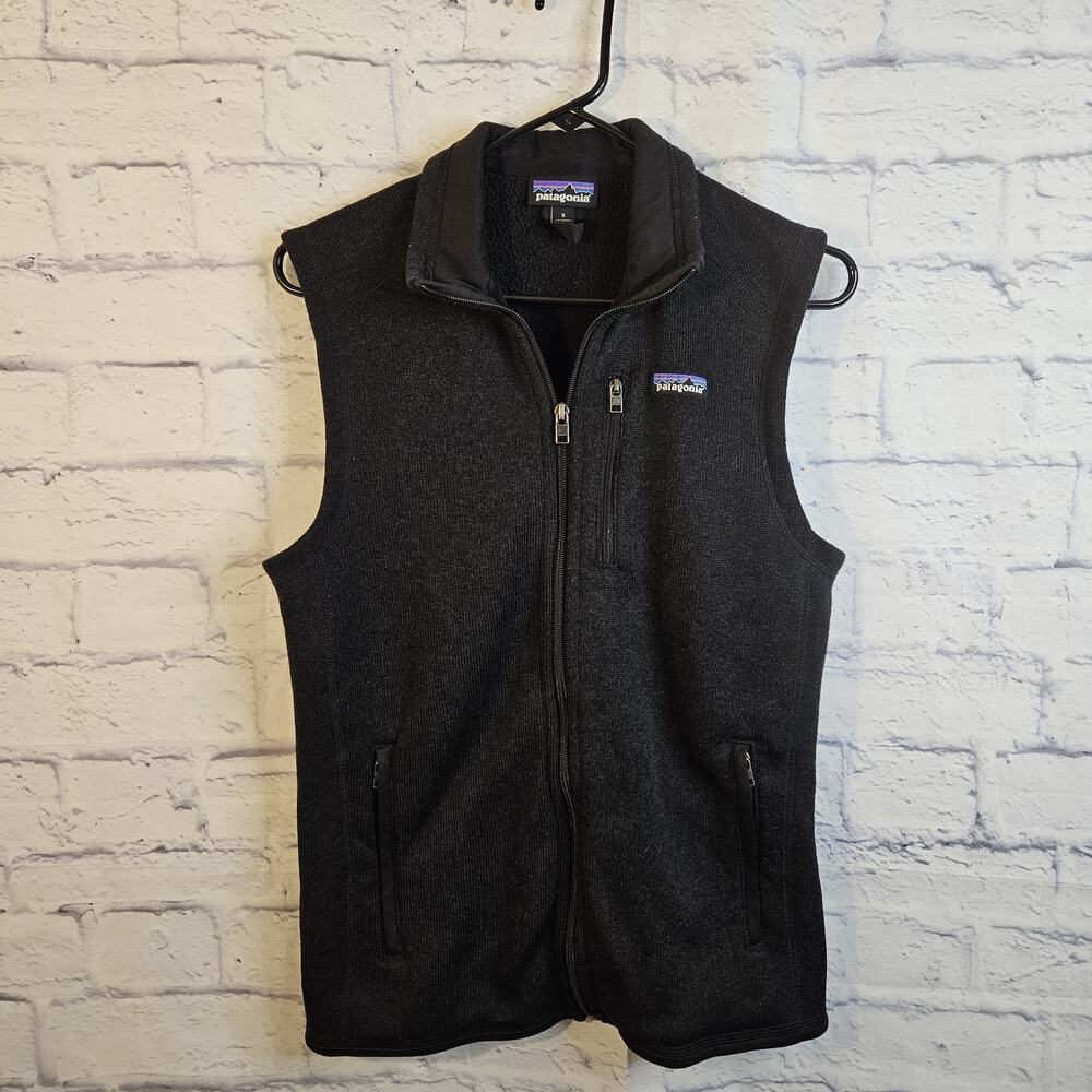 Patagonia Better Sweater Fleece Black Vest Women's Size S Chest Pocket